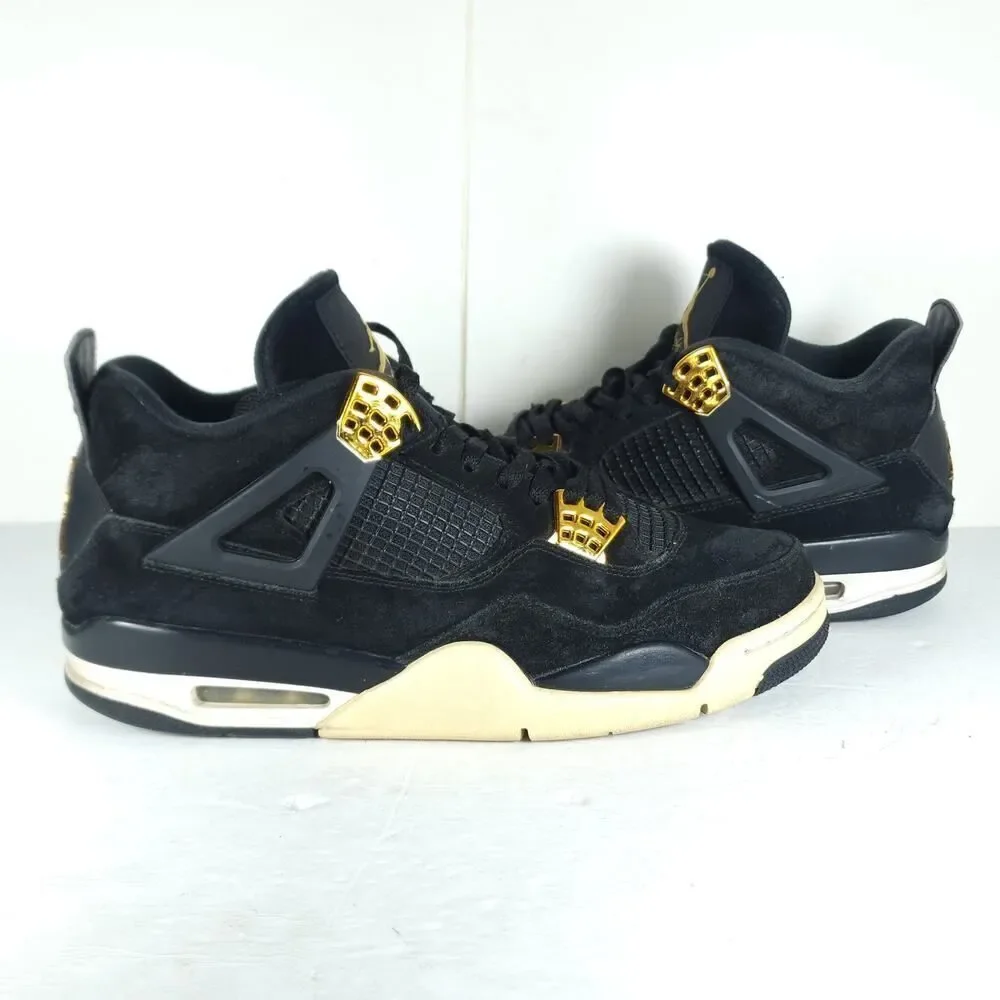Nike Air Jordan Men’s Retro 4 Royalty 2016 US10,5 Suede Black Athletic Sneakers